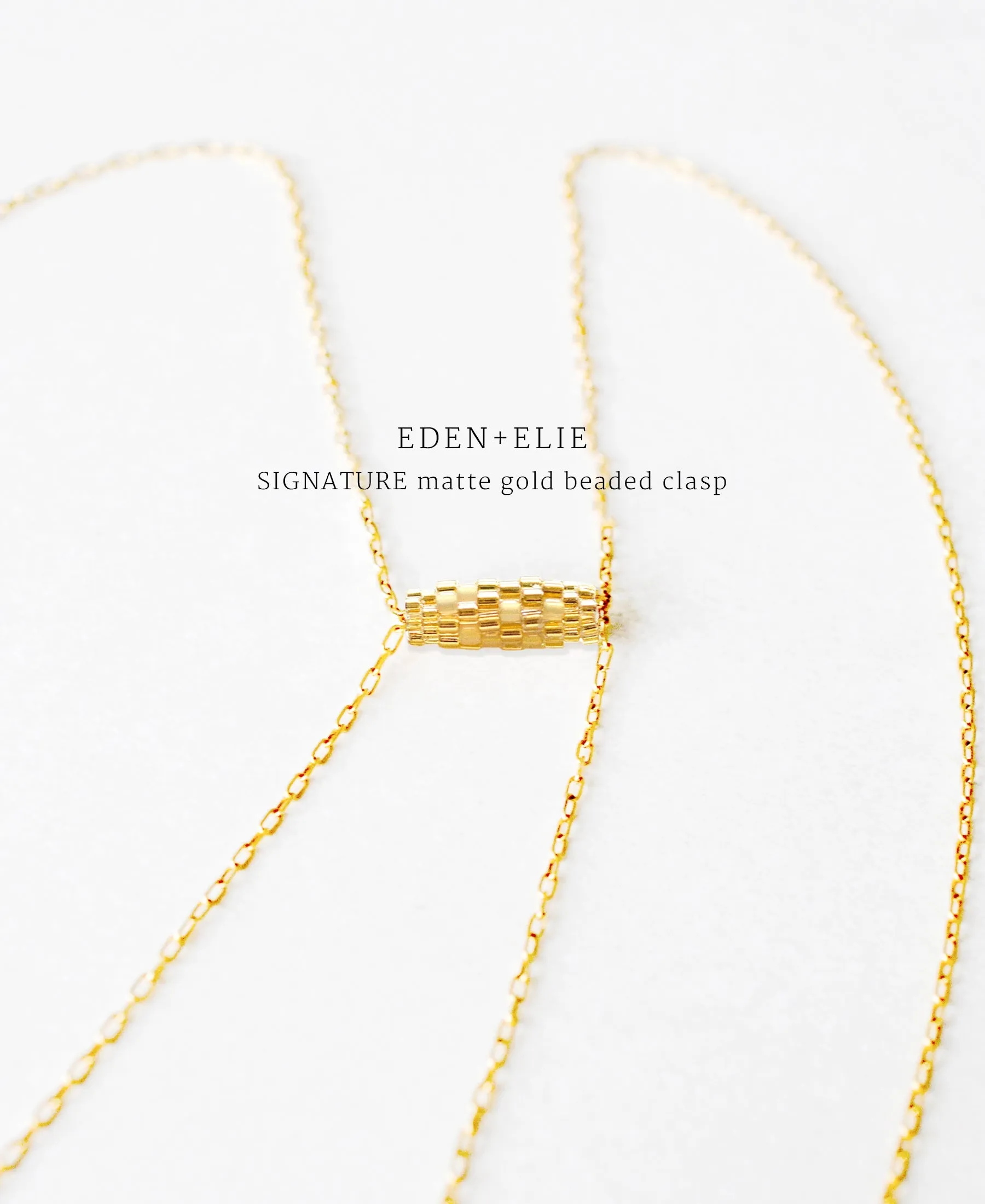 EDEN + ELIE Everyday adjustable length necklace - emerald green