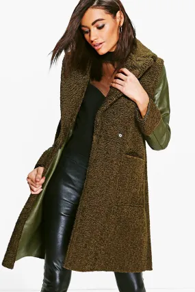 Elizabeth Bonded Faux Fur Midi Coat