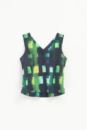 Elk The Label - Indi Tank - Green Shutter Grid