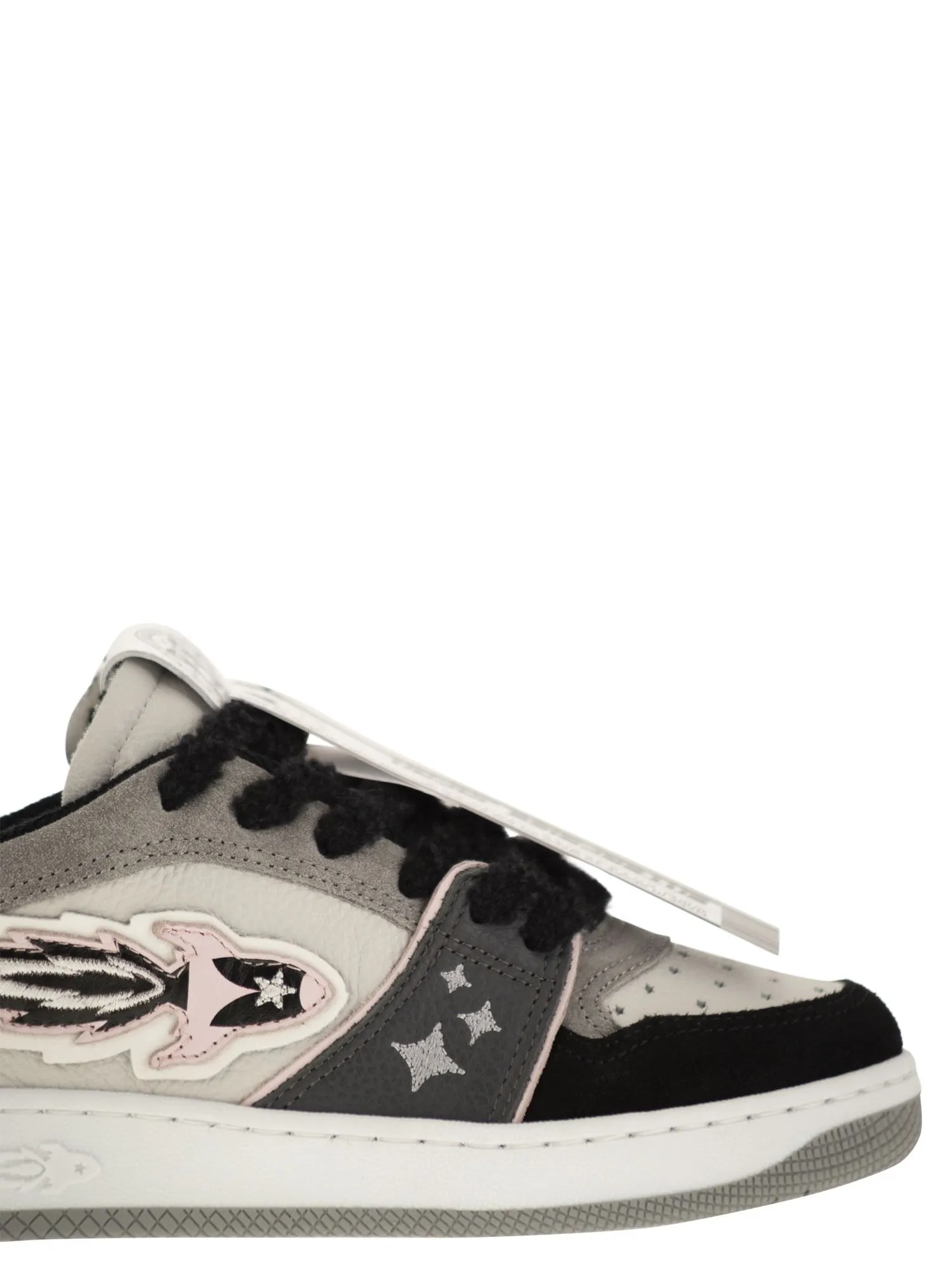 Enterprise Japan    Enterprise Japan Ej Egg Rocket Leather Trainers With Logo