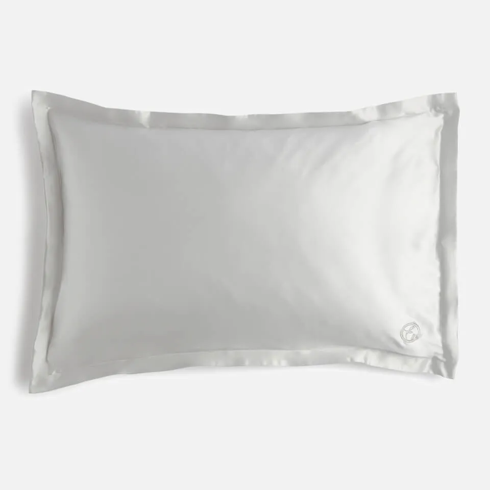 ESPA Home Oxford Edge Silk Pillowcase - Moonlight Grey | Coggles