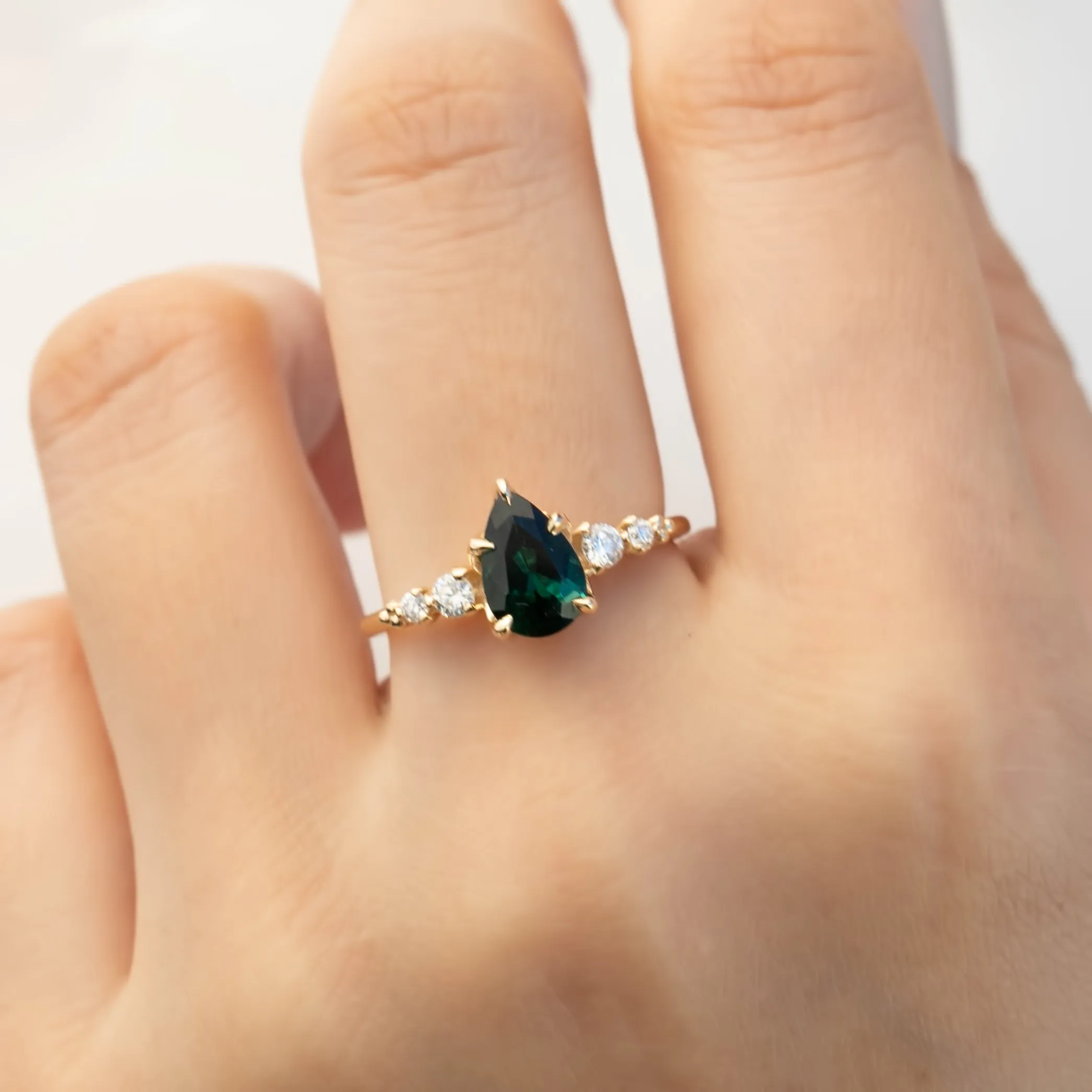 Estel Luxe Ring - 1.25ct Green Tourmaline (One of a kind)