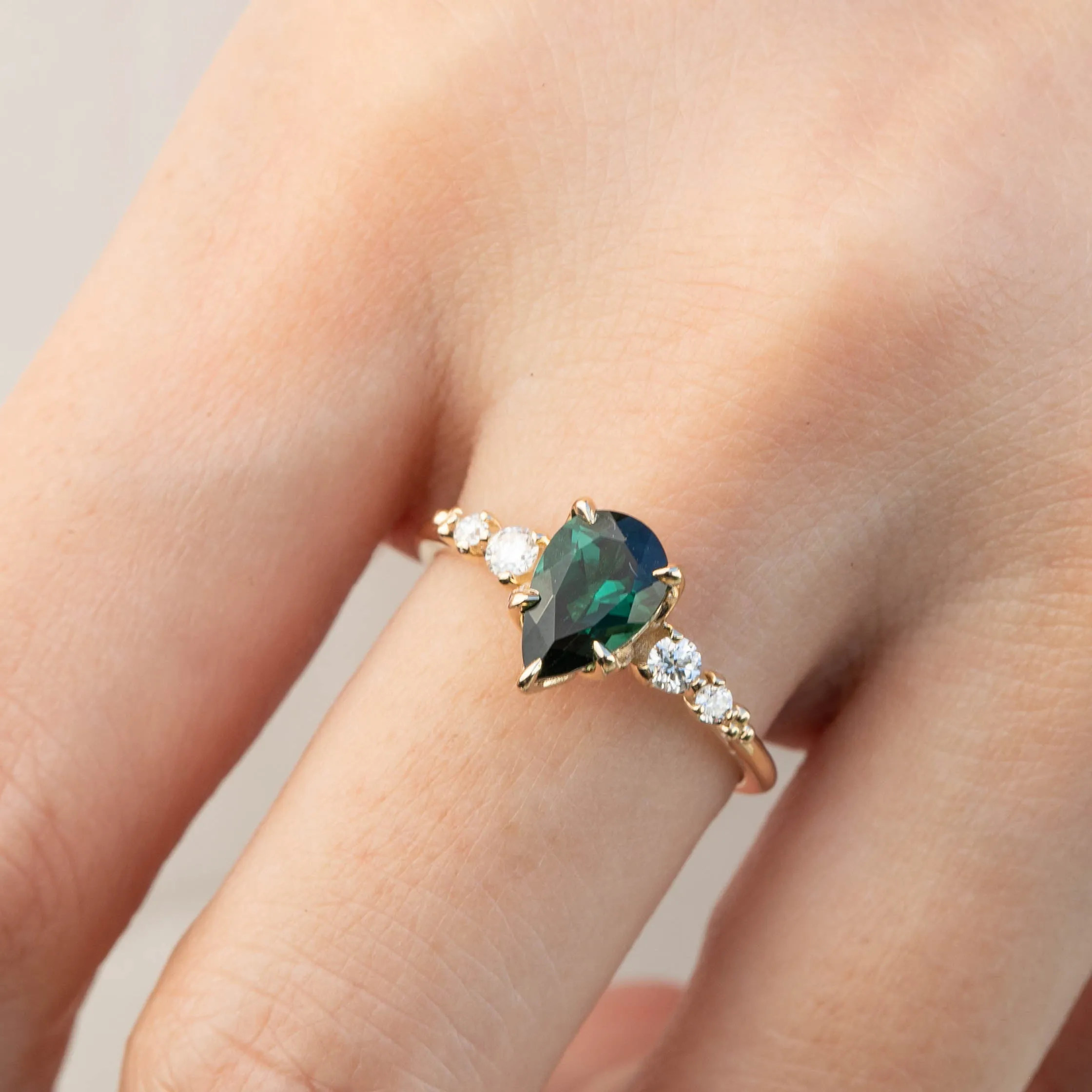 Estel Luxe Ring - 1.25ct Green Tourmaline (One of a kind)