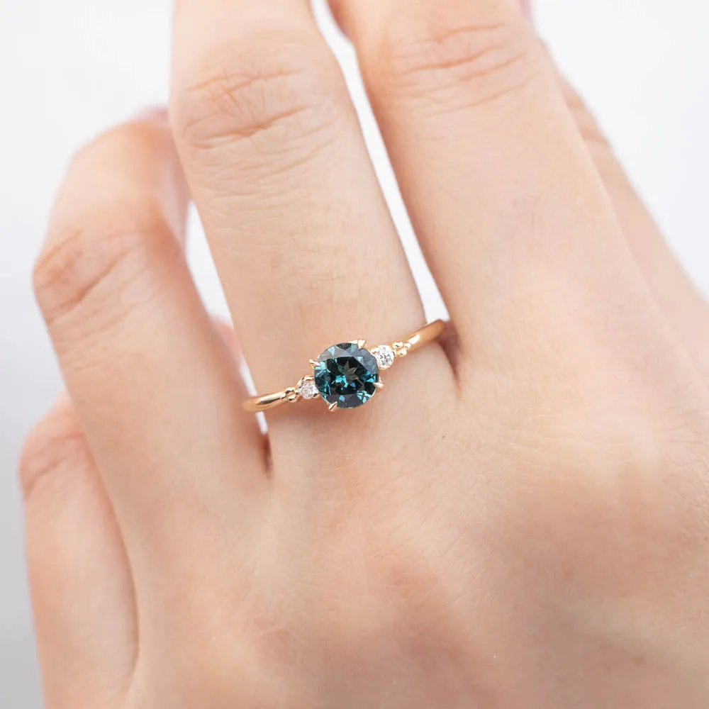 Estel Ring - 0.94ct Peacock Green Queensland Sapphire (One of a kind)