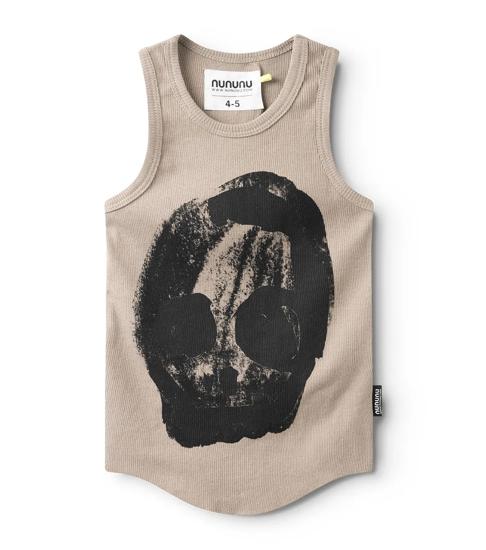 faded skull tank top