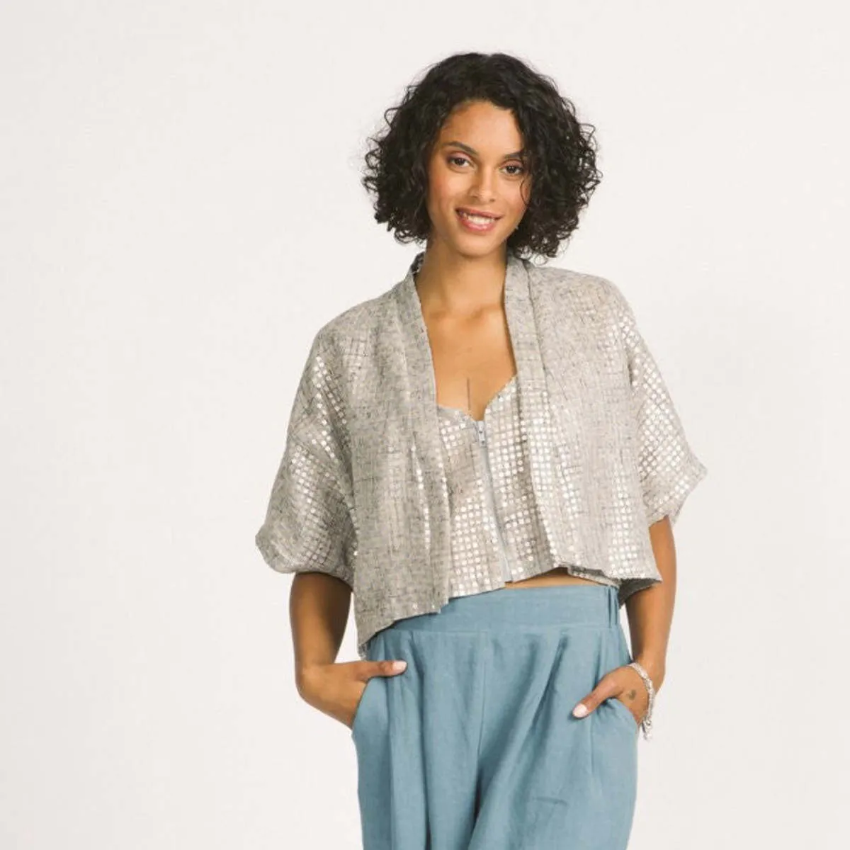 Fia Tank - Metallic Sequin