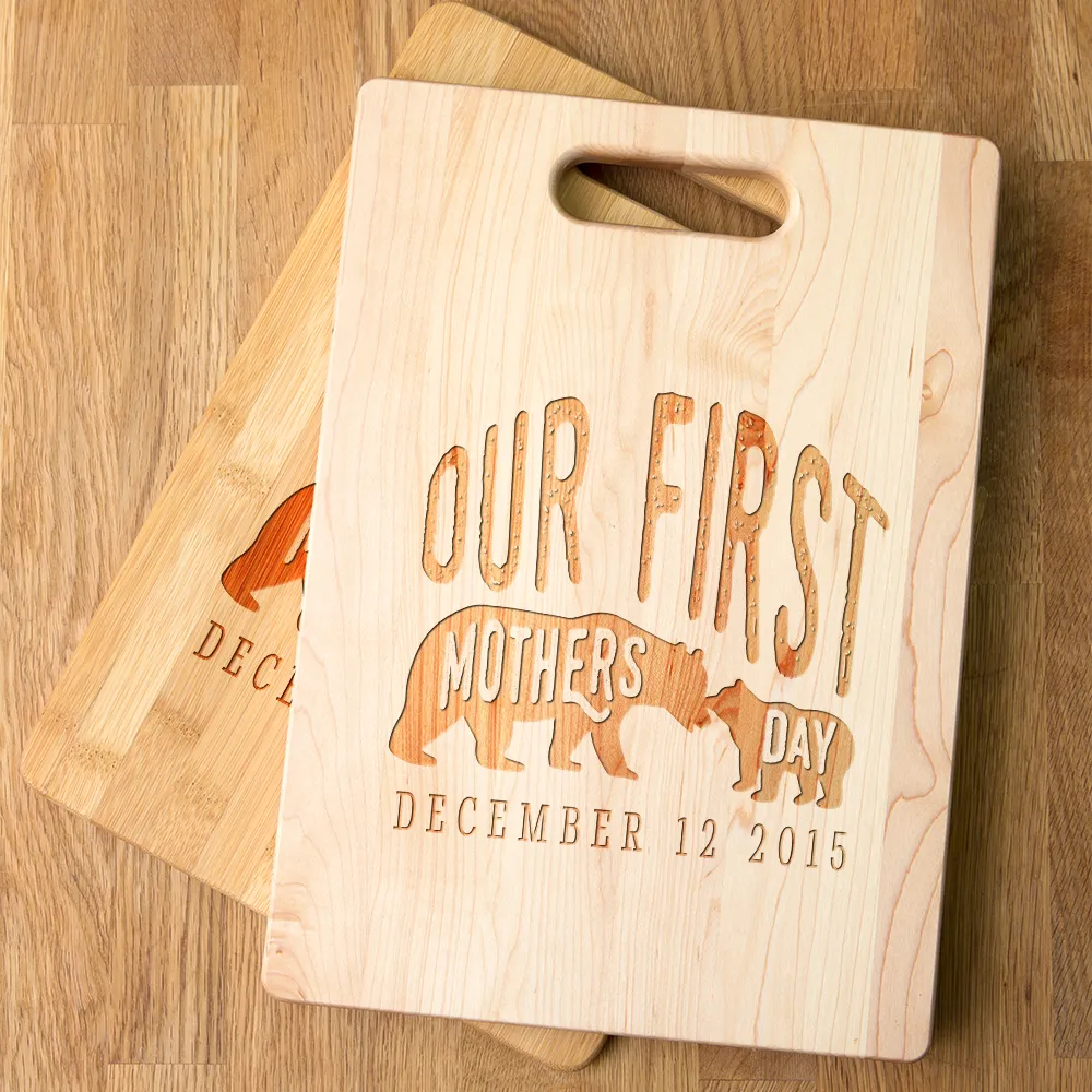 First Mothers Day Personalized Maple Cutting Board