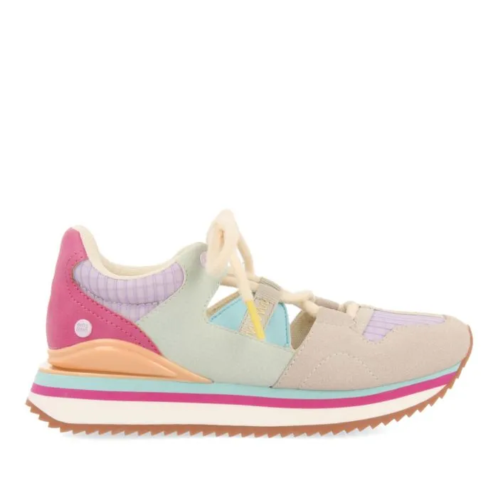 Flayat girls semi open multicoloured sneakers