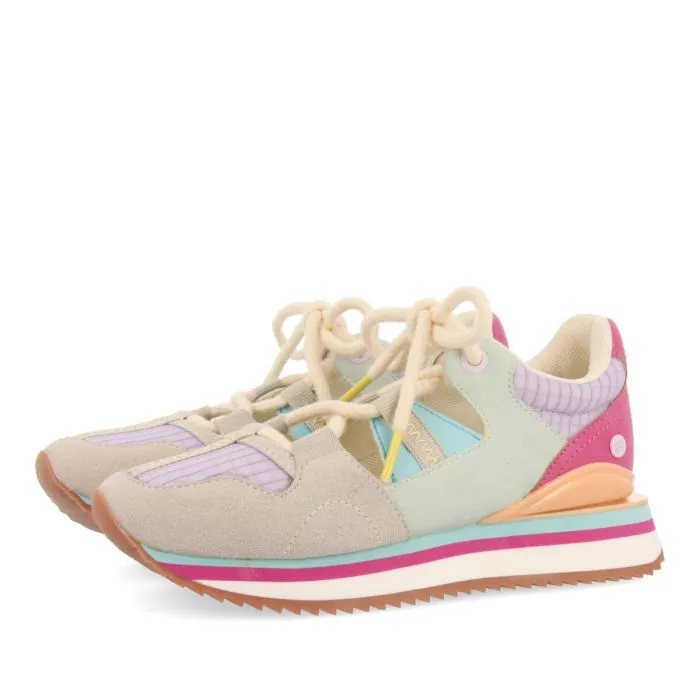 Flayat girls semi open multicoloured sneakers