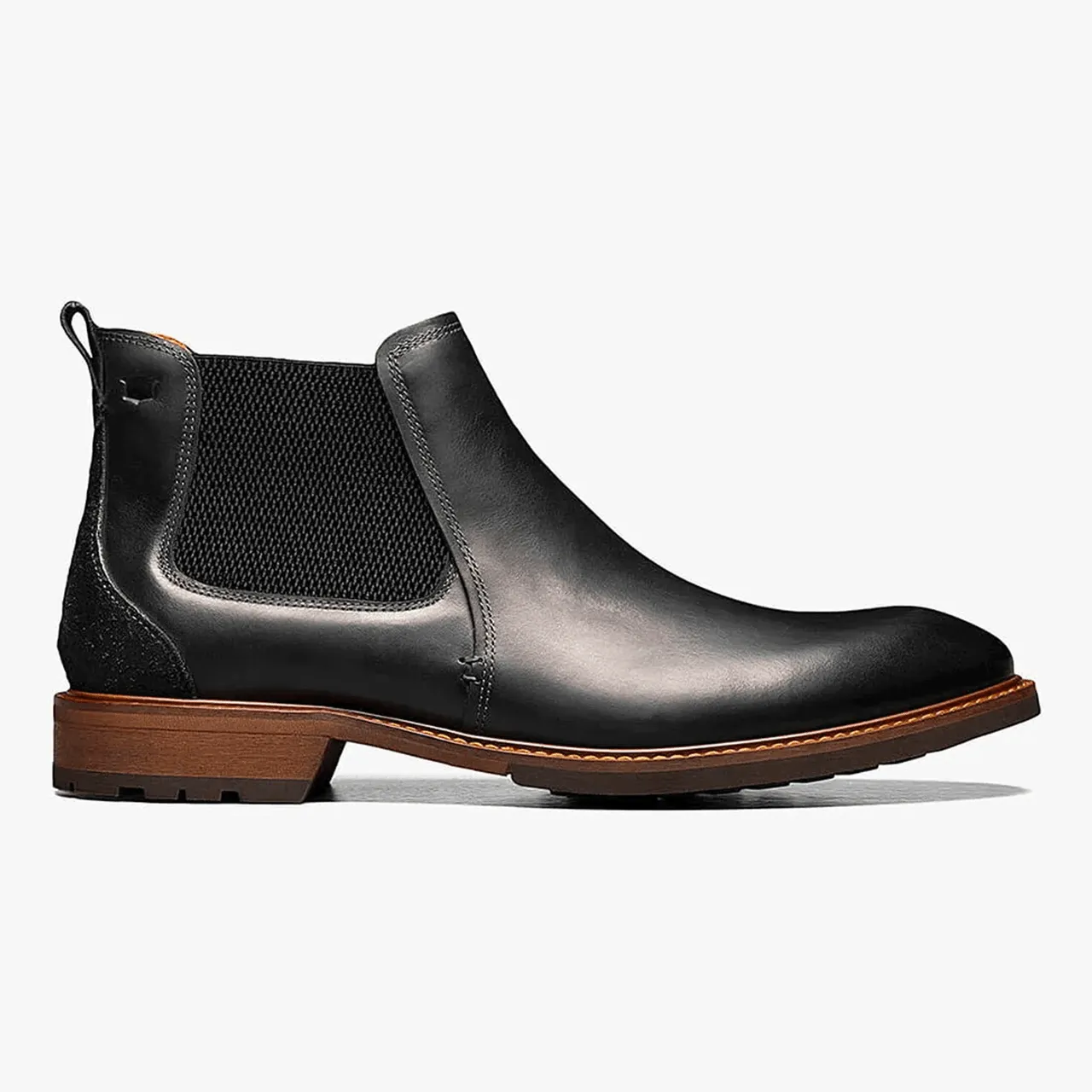Florsheim Men's Lodge Plain Toe Gore Boot - Black CH