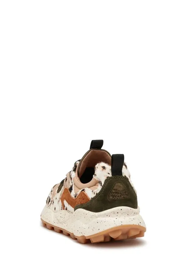 FLOWER MOUNTAIN | SNEAKERS MUJER | YAMANO 3 UNI PONY HAIR/SUEDE/NYLON BEIGE-MULTI | BEIGE