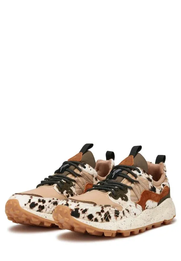 FLOWER MOUNTAIN | SNEAKERS MUJER | YAMANO 3 UNI PONY HAIR/SUEDE/NYLON BEIGE-MULTI | BEIGE