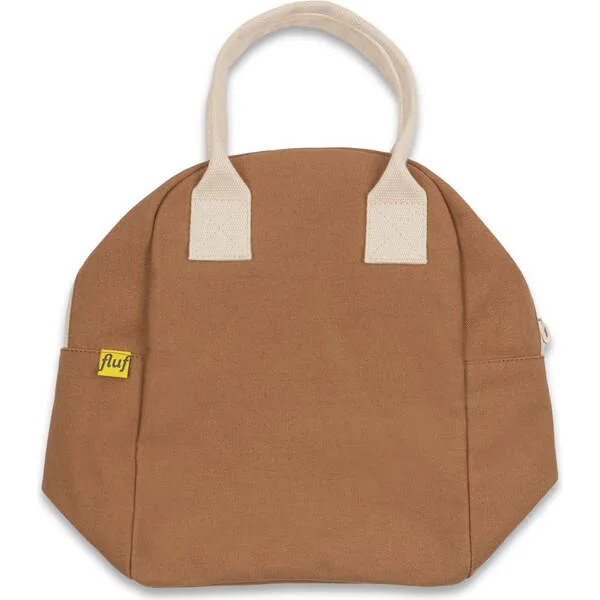 Fluf Zipper Lunch Bag, Nutmeg