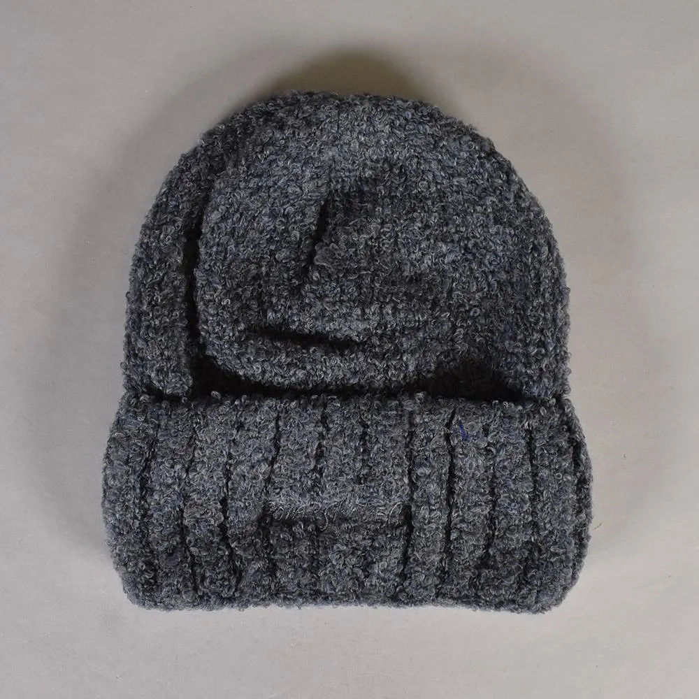 Fluffy Beanie - Grey Blue