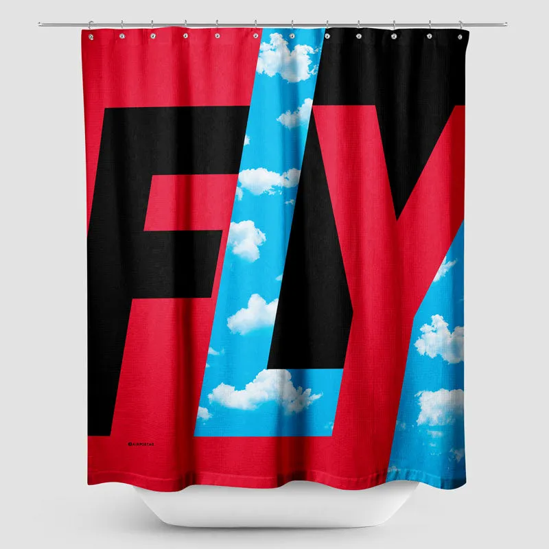Fly Sky Cut - Shower Curtain