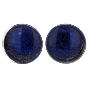 Foil Glass Plugs - Purple on Black