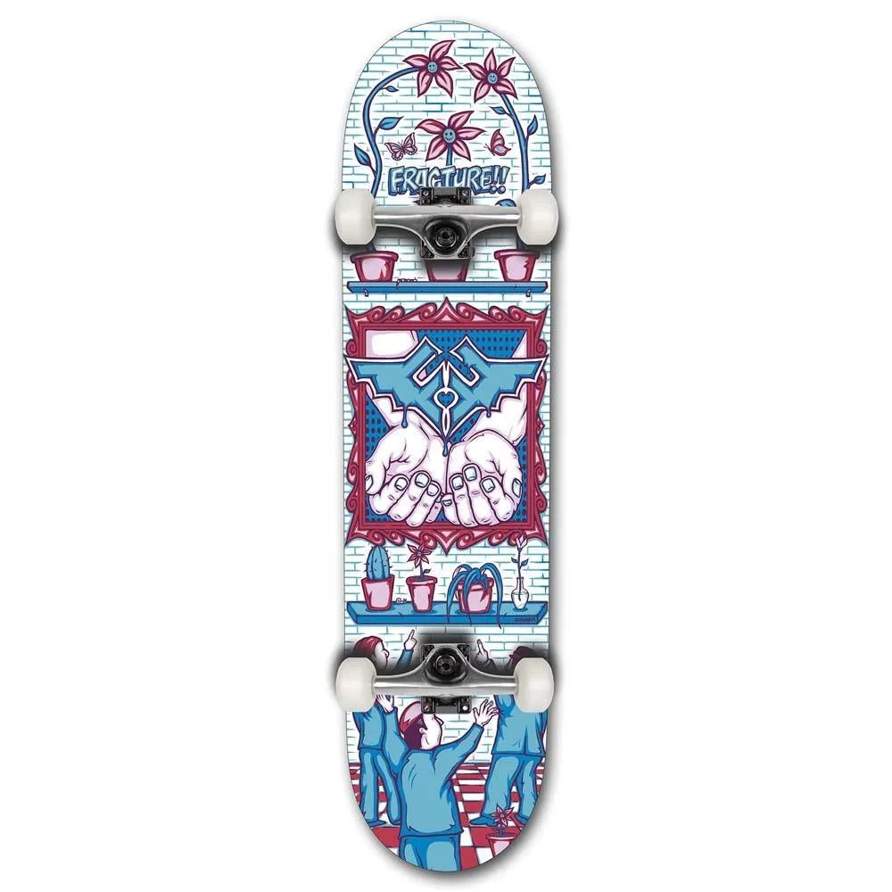 Fracture x Adswarm Factory Complete Skateboard Blue 7.25