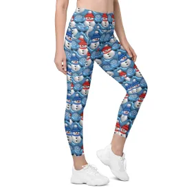 Frosty The Snowman Leggings With Pockets