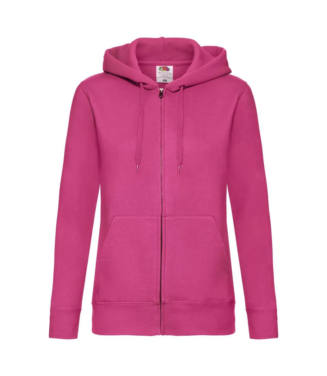 Fruit Of The Loom Ladies Lady-Fit Hooded Sweatshirt Jacket (Fuchsia) - UTBC1372