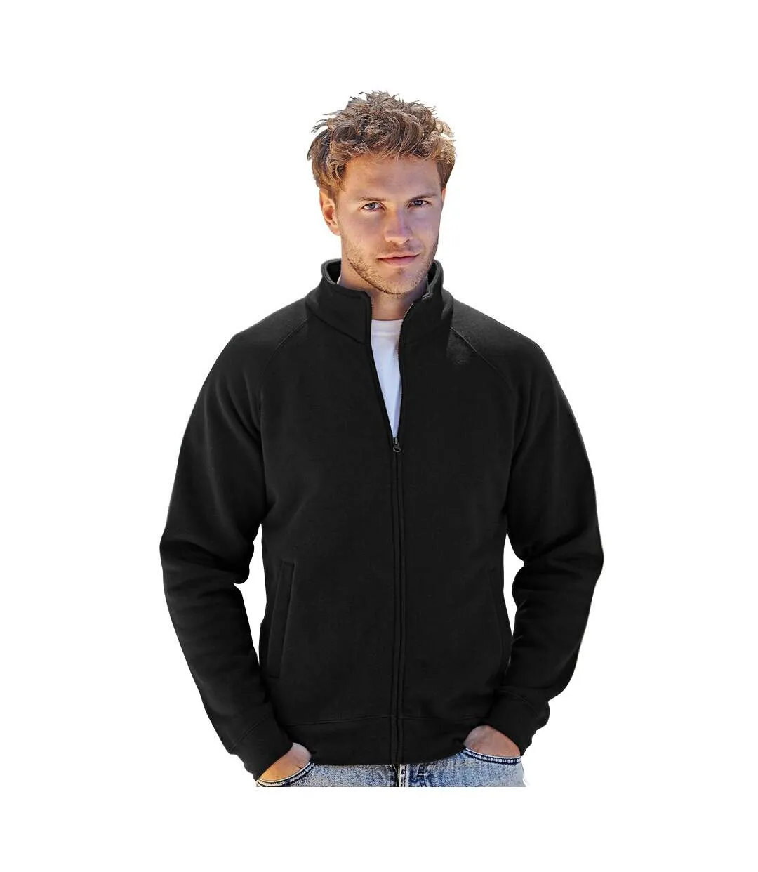 Fruit Of The Loom Mens Premium 70/30 Full Zip Sweatshirt Jacket (Black) - UTRW3165
