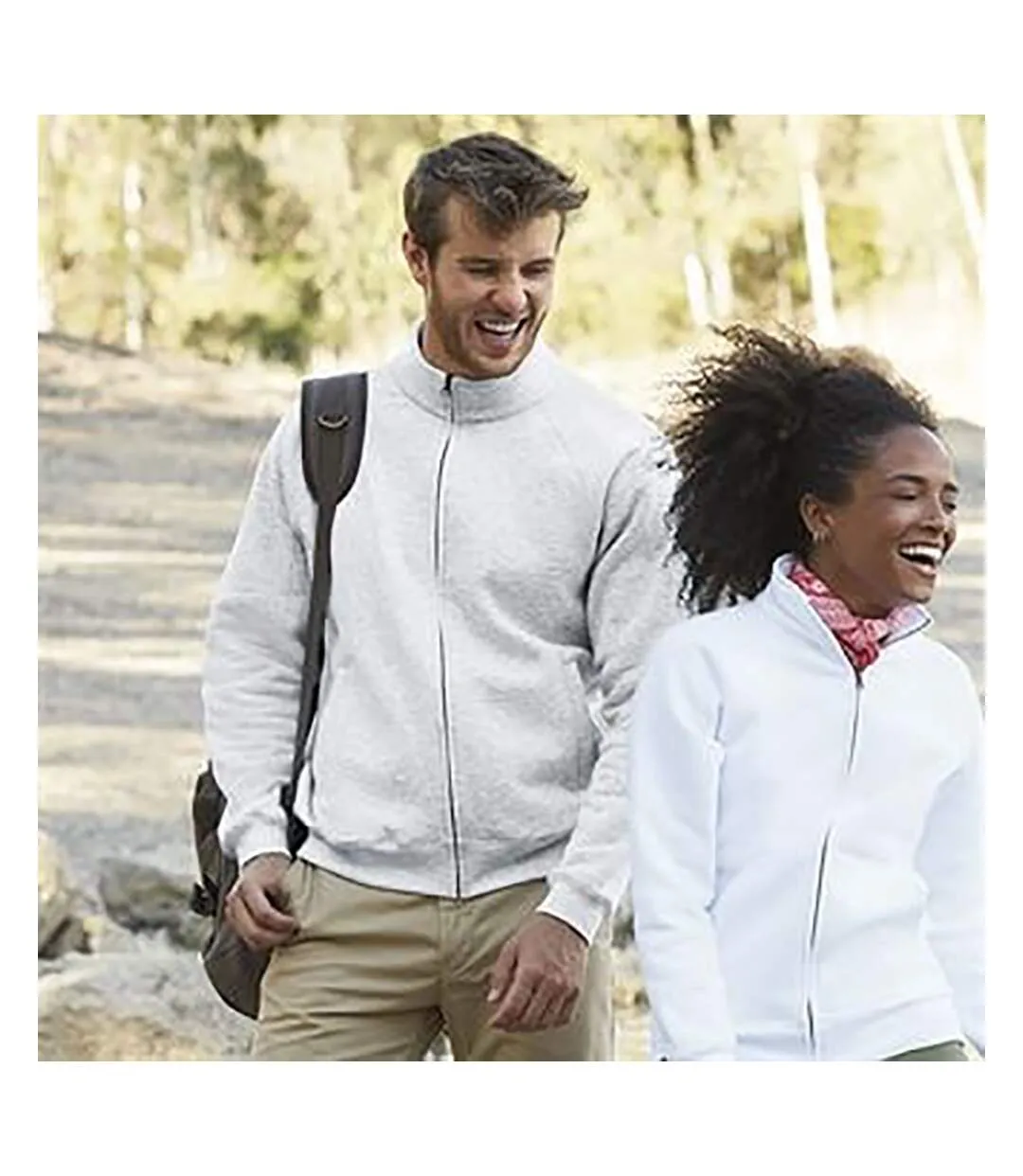 Fruit Of The Loom Mens Premium 70/30 Full Zip Sweatshirt Jacket (Heather Grey) - UTRW3165