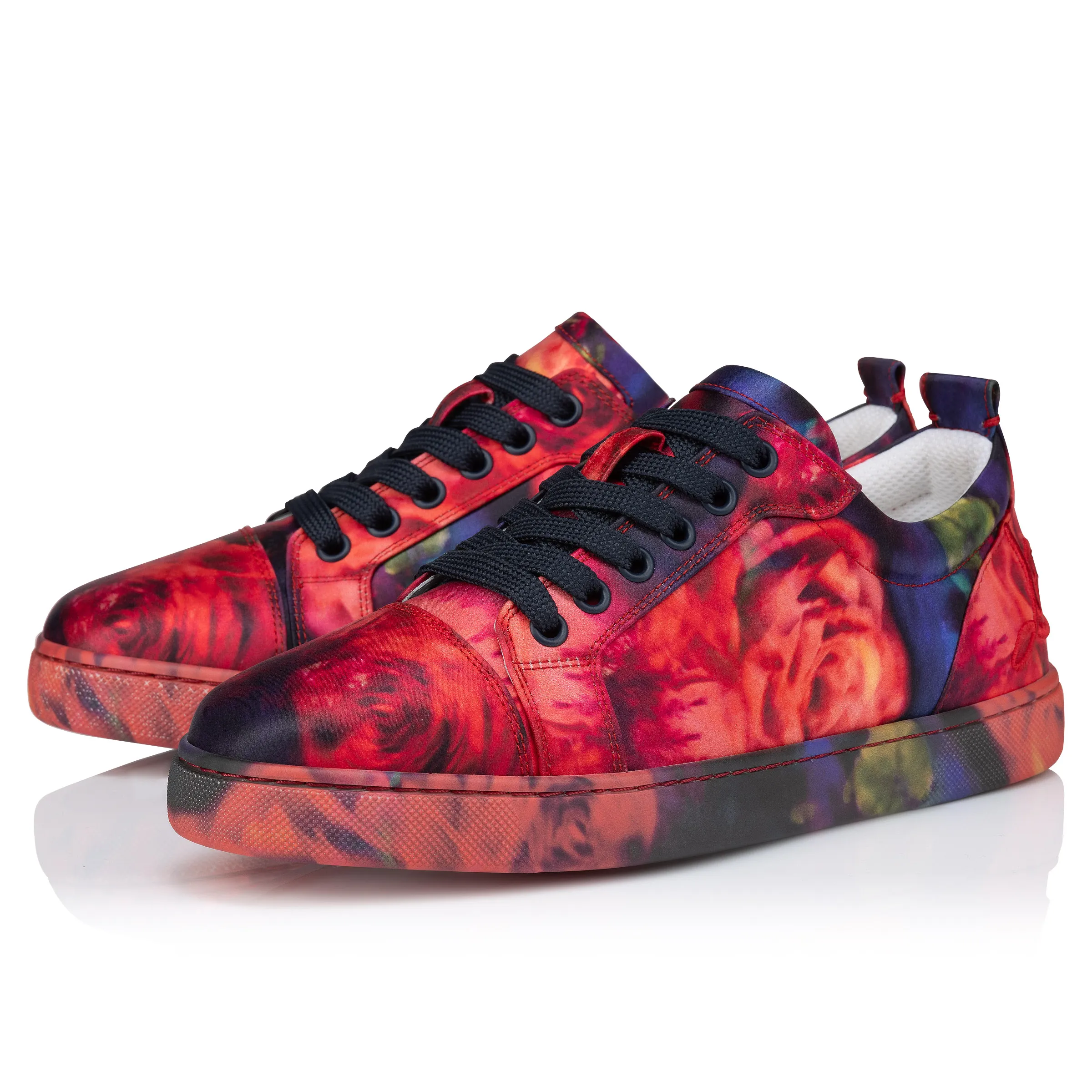 Fun Louise Junior Sneakers - Roses printed crepe satin - Multicolor - Women