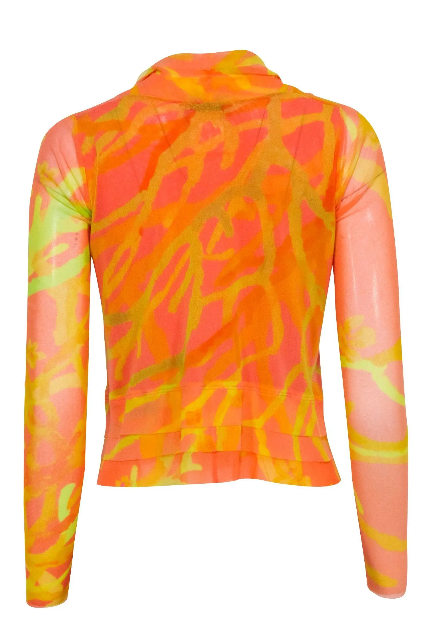 Fuzzi - Yellow & Orange Mesh Cardigan Sz XS