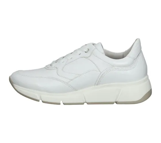 GABOR scarpe da donna in vera pelle con lacci, sneakers basse alla moda 86.475.04 bianco