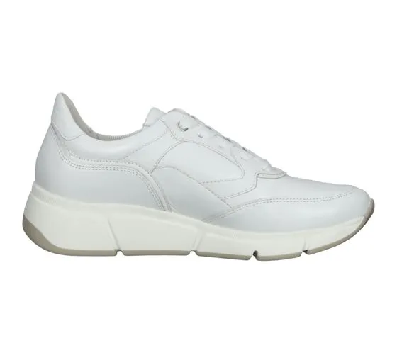 GABOR scarpe da donna in vera pelle con lacci, sneakers basse alla moda 86.475.04 bianco