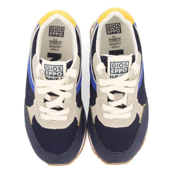 Ganthier boys navy blue retro sneakers