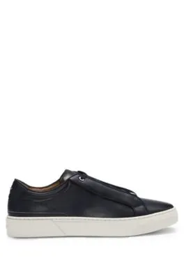 Gary low-top trainers in burnished leather