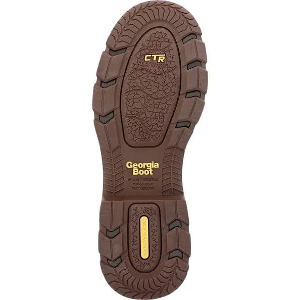 Georgia Boot Men's Athens Superlyte Wellington Brown Waterproof Pull On Work Boot GB00549