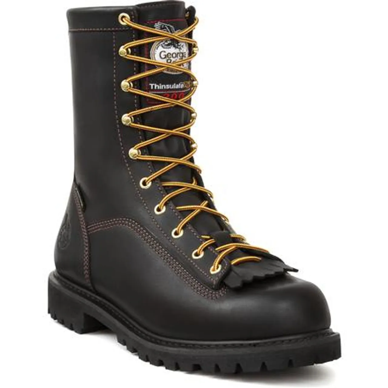 Georgia Boot Mens Lace-to-Toe GORE-TEXÂ® Waterproof 200G Insulated Work Boot G8040 BLACK