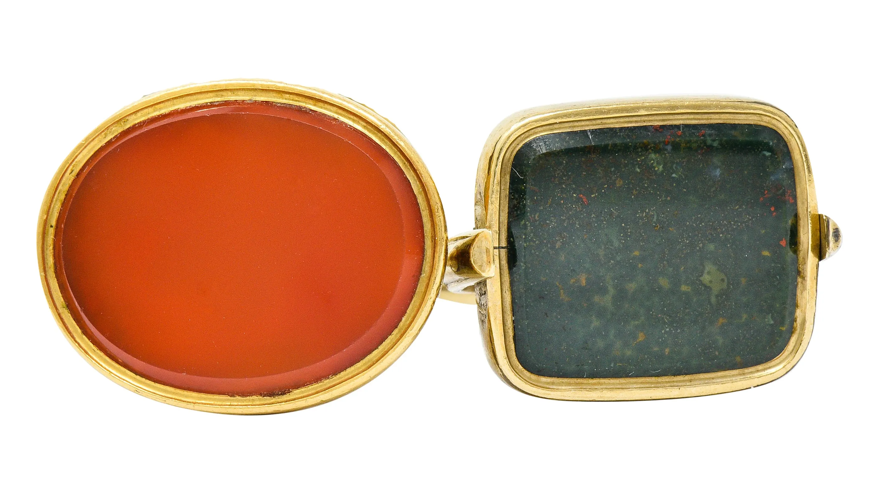 Georgian 14 & 18 Karat Gold Fob Charm Hand Bracelet