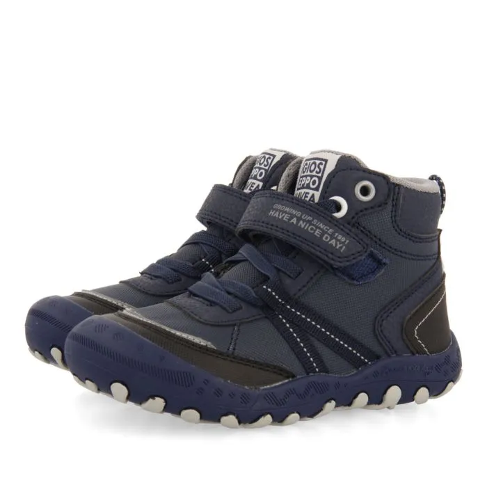 Gerlos children's navy blue hiking boot-style sneakers