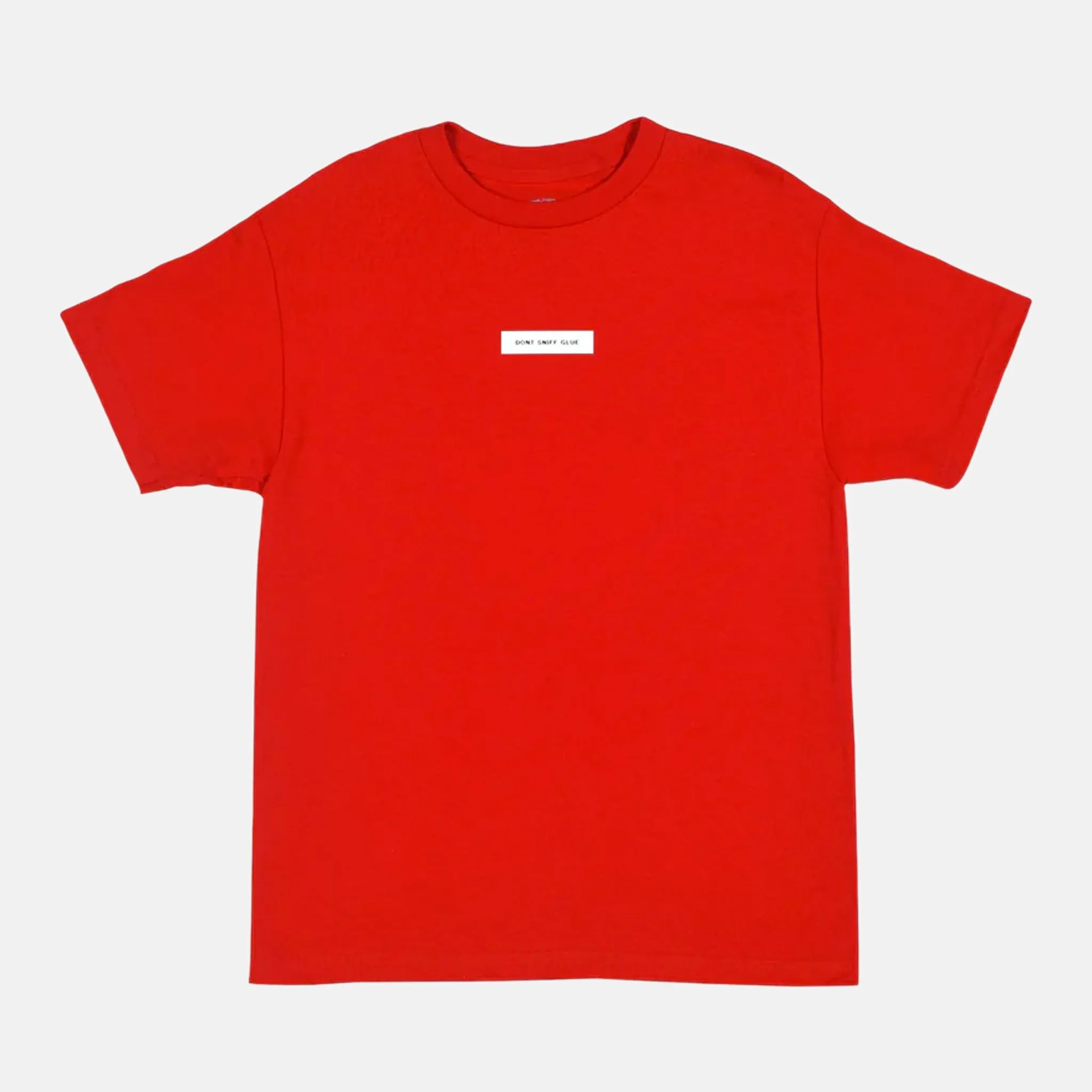 Glue Skateboards - Don't Sniff Glue Label T-Shirt - Red
