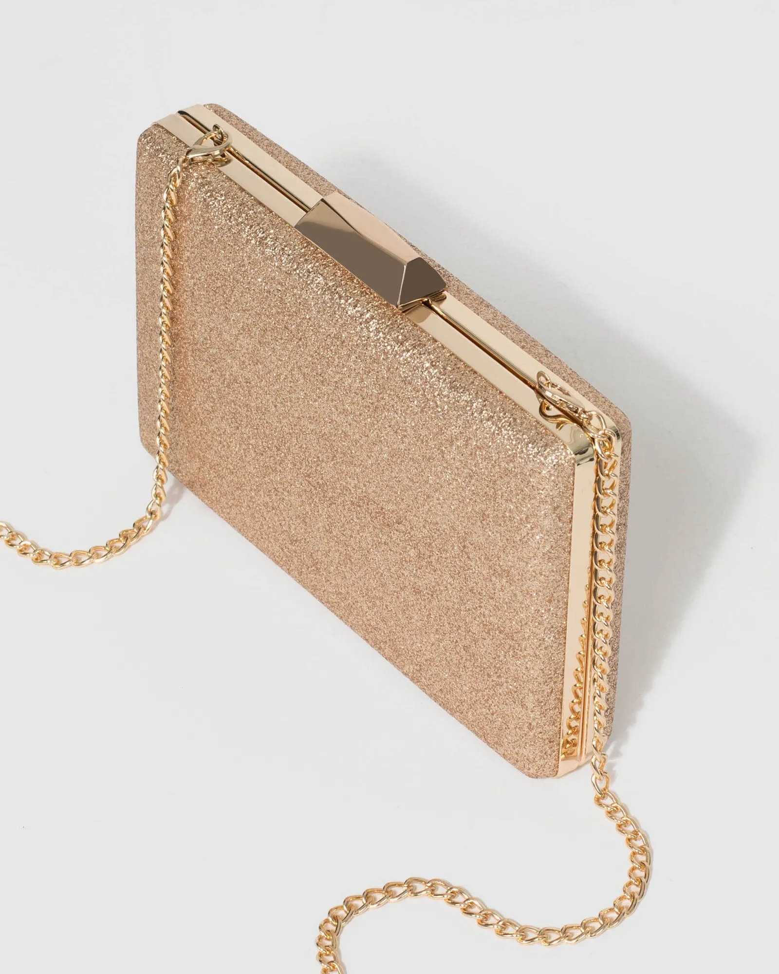 Gold Julia Hardcase Clutch Bag