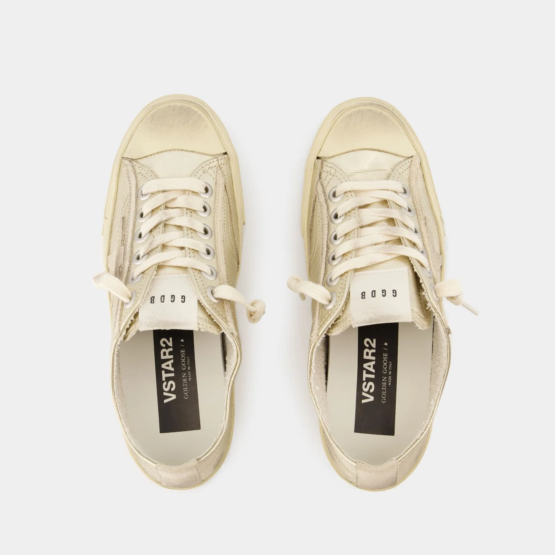 Golden Goose Deluxe Brand  V-Star 2 Sneakers - Golden Goose Deluxe Brand - Leather - Metallic