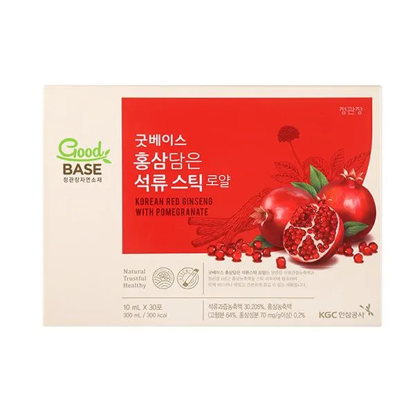 Good Base Korean Red Ginseng Pomegranate Sticks Royal 10ml x 30 Pouches Healthy Foods Korean Traditional Beauty Supplements