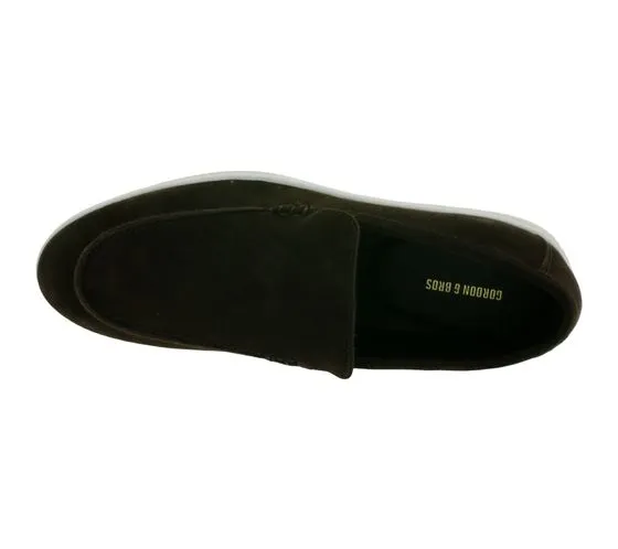 GORDON & BROS 1901-SH Herren Slipper aus hochwertigem Leder Slip-On 624486 Braun