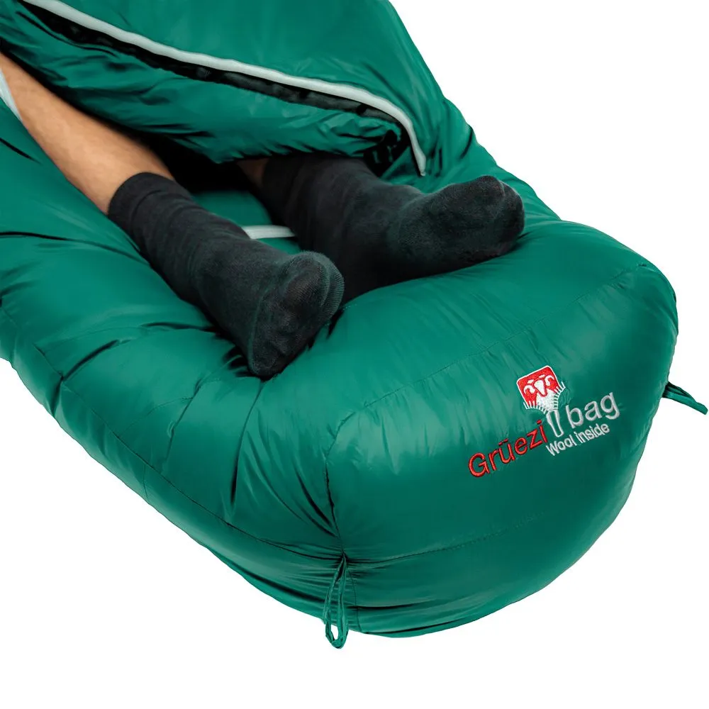 Gr\u00fcezi Bag - Biopod DownWool Subzero 185 Sleeping Bag pine green