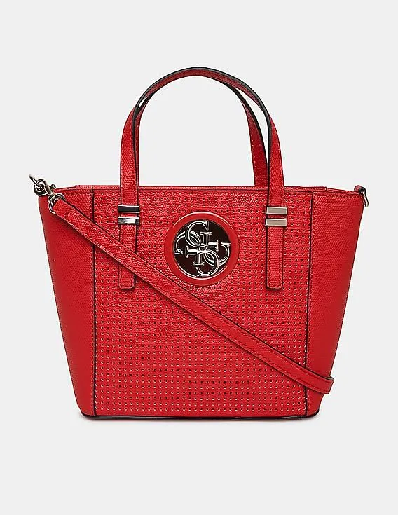 GUESS Women Red Open Road Mini Tote Bag