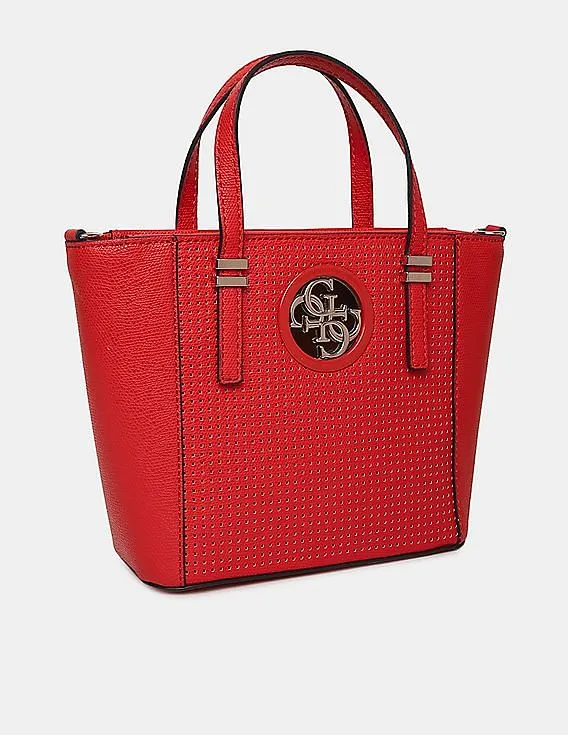 GUESS Women Red Open Road Mini Tote Bag