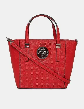 GUESS Women Red Open Road Mini Tote Bag