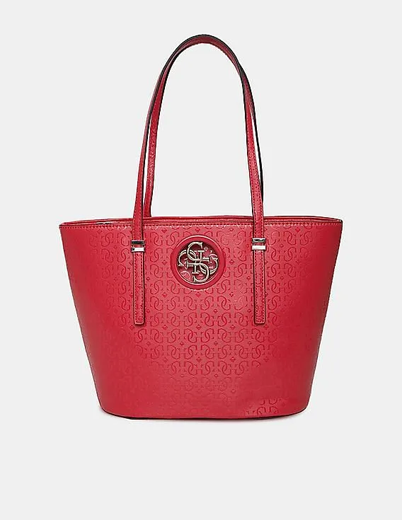 GUESS Women Red Open Road Small Tote Bag