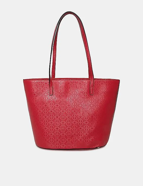 GUESS Women Red Open Road Small Tote Bag