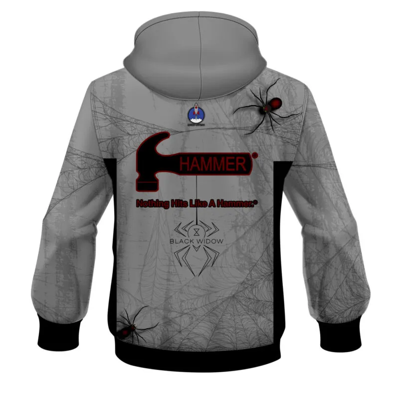 Hammer Black Widow Grunge Rocket Dye-Sub Bowling Hoodie