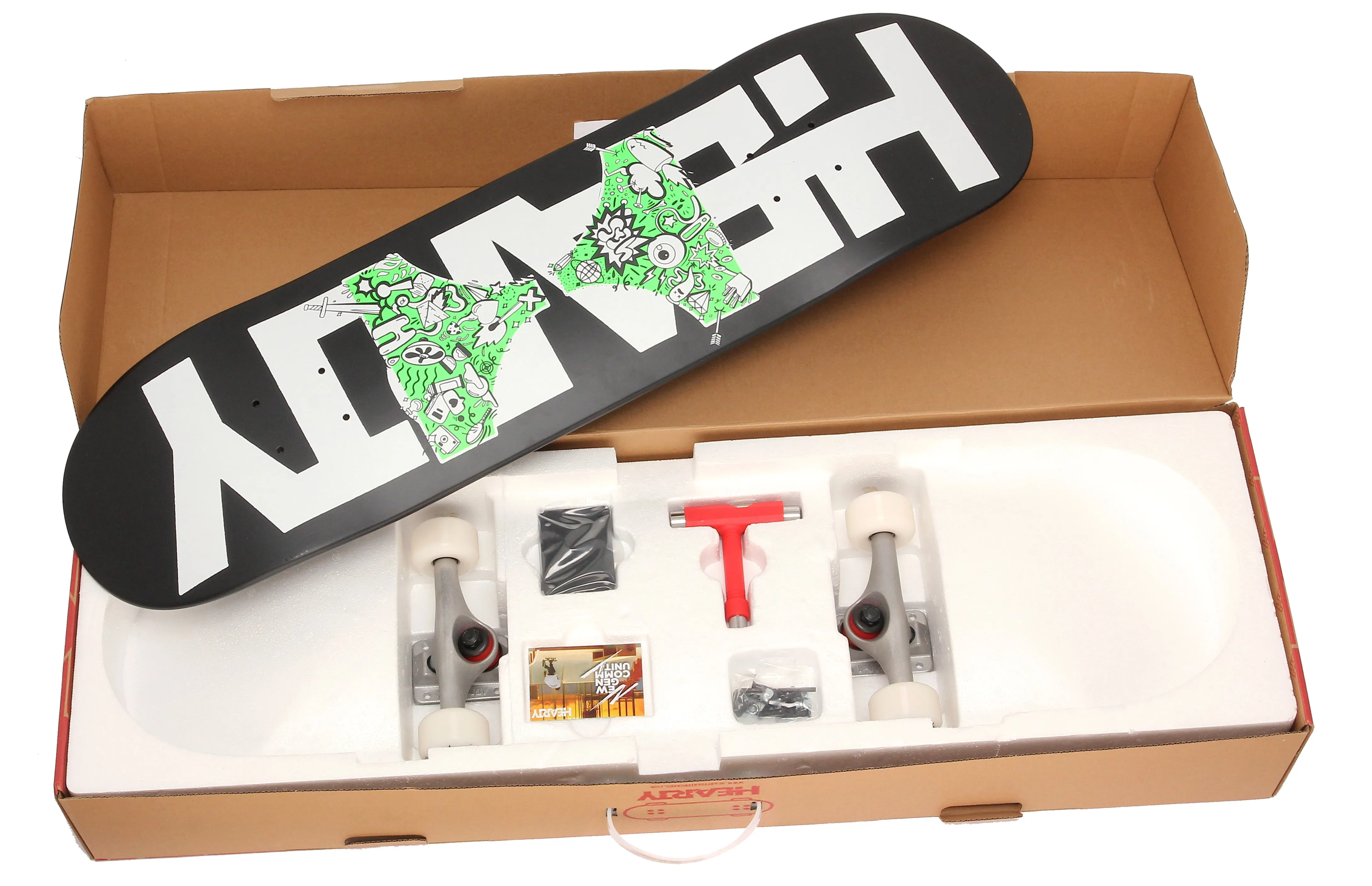 Hearty Pro-Complete Skateboard Pack- Unassembled- 8.0