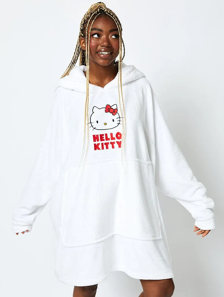 Hello Kitty x Skinnydip Blanket Hoodie in White