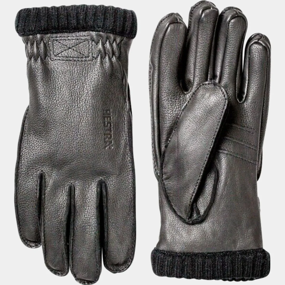 Hestra Deerskin Primaloft Rib Gloves - Black